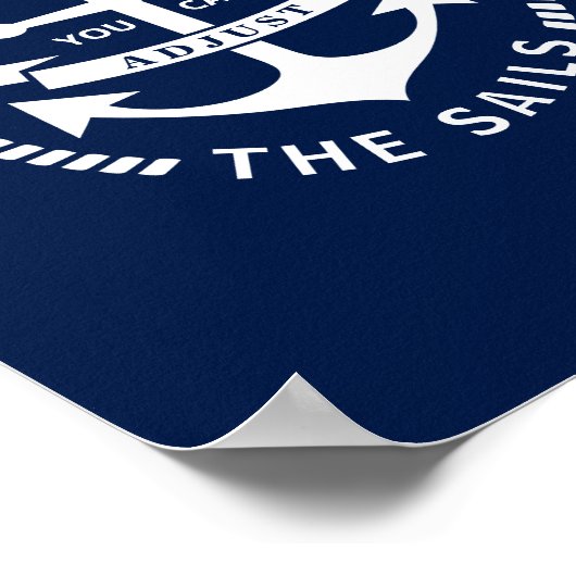 Nautical Poster Blue and White Anchor Badge (Hoek)