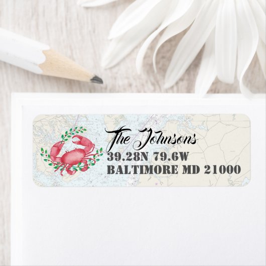 Nautical Prettige feestdagen uit Baltimore Etiket (Insitu)