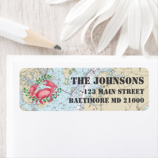 Nautical Prettige feestdagen uit Baltimore Etiket (Insitu)