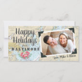 Nautical Prettige feestdagen uit Baltimore Feestdagenkaart (Voorkant)