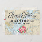 Nautical Prettige feestdagen uit Baltimore Feestdagenkaart (Voorkant / Achterkant)