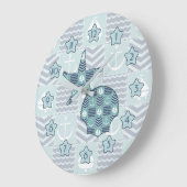 Nautical Quilt Clock Grote Klok (Hoek)