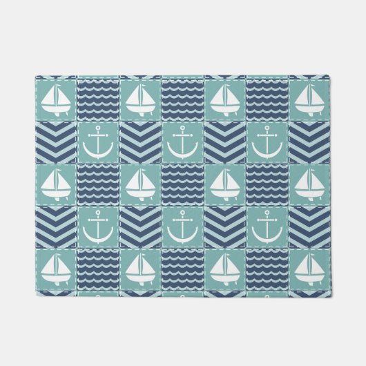 Nautical Quilt Doormat Deurmat (Voorkant)