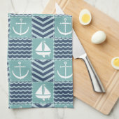 Nautical Quilt Kitchen Towel Theedoek (Quarter Fold)