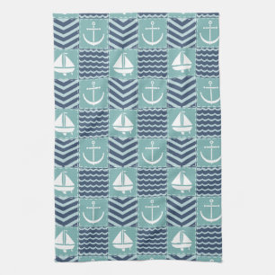 Nautical Quilt Kitchen Towel Theedoek