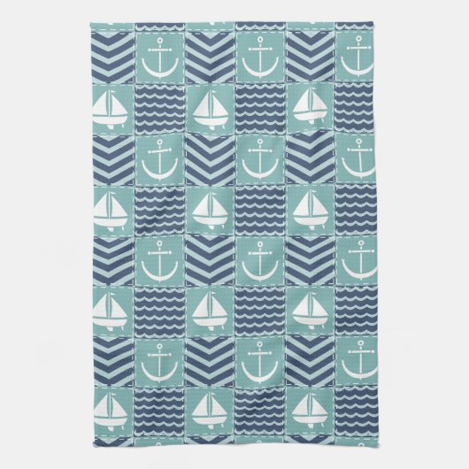 Nautical Quilt Kitchen Towel Theedoek (Verticaal)