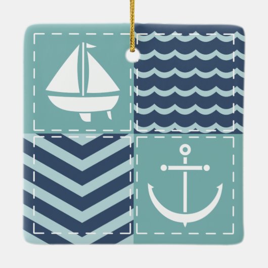 Nautical Quilt Ornament (Achterkant)