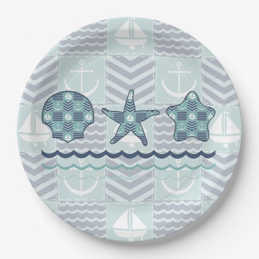 Nautical Quilt Paper Bord (Voorkant)