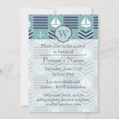 Nautical Quilt Party Invitation Kaart (Voorkant)