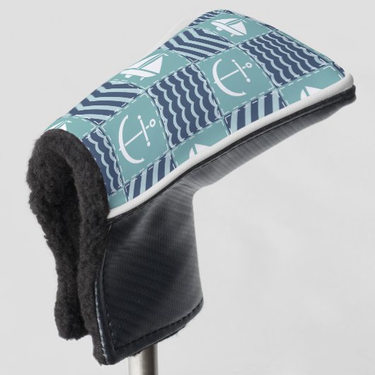 Nautical Quilt Putter Hoesje Golfheadcover (3/4 voorkant)