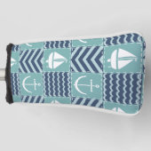 Nautical Quilt Putter Hoesje Golfheadcover (Voorkant)