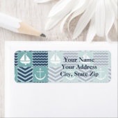 Nautical Quilt Return Address Label (Insitu)