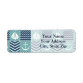 Nautical Quilt Return Address Label (Voorkant)