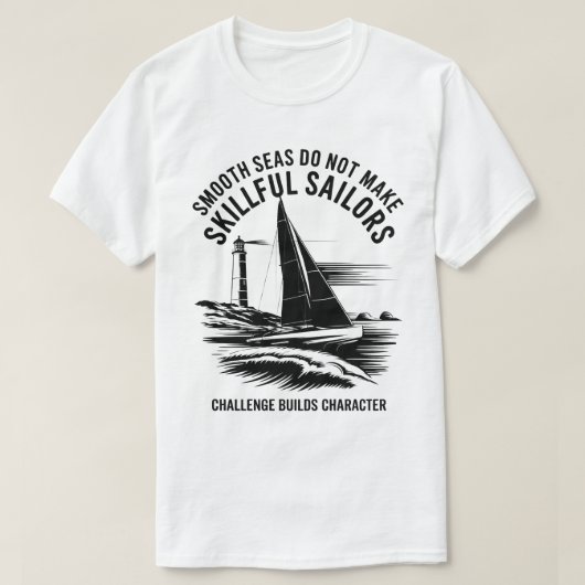 Nautical Quote Challenge bouwt karakter op T-shirt (Design voorkant)