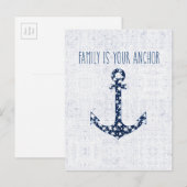 Nautical Quote | Familie is je anker Briefkaart (Voorkant / Achterkant)