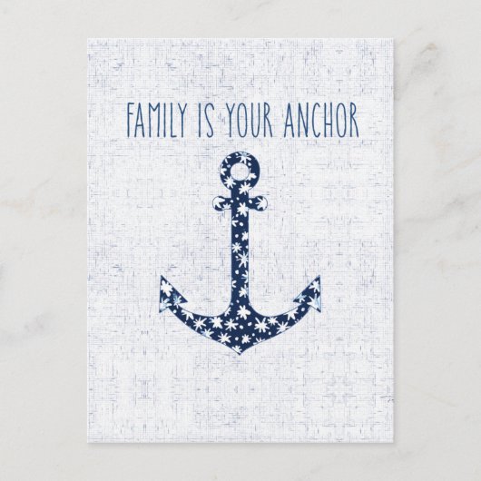 Nautical Quote | Familie is je anker Briefkaart (Voorkant)