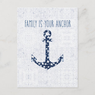 Nautical Quote   Familie is je anker Briefkaart