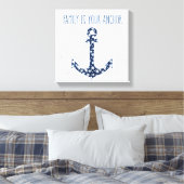 Nautical Quote | Familie is je anker Canvas Afdruk (Insitu (Slaapkamer))