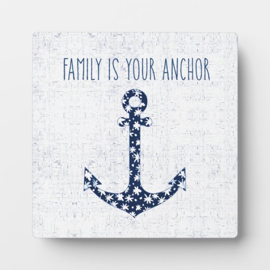 Nautical Quote | Familie is je anker Fotoplaat (Voorkant)