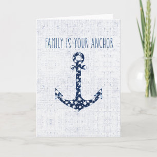 Nautical Quote   Familie is je anker Kaart