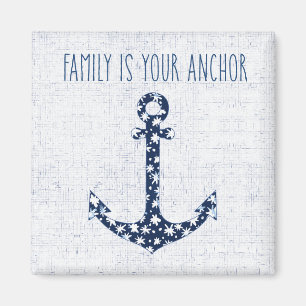 Nautical Quote Familie is je anker Magneet