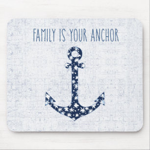 Nautical Quote   Familie is je anker Muismat