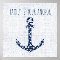 Nautical Quote | Familie is je anker