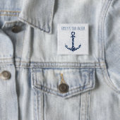 Nautical Quote | Familie is je anker Vierkante Button 5,1 Cm (In situ)
