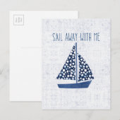 Nautical Quote | Loop weg met mij Briefkaart (Voorkant / Achterkant)