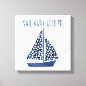 Nautical Quote | Loop weg met mij Canvas Afdruk (Voorkant)