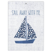 Nautical Quote | Loop weg met mij Klembord (Achterkant)