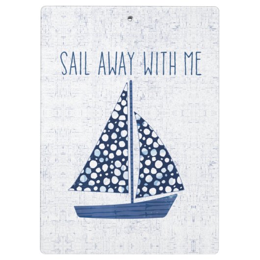 Nautical Quote | Loop weg met mij Klembord (Achterkant)