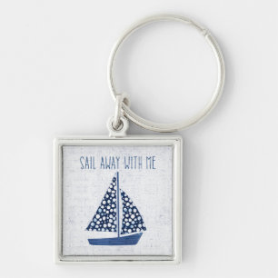 Nautical Quote Loop weg met mij Sleutelhanger