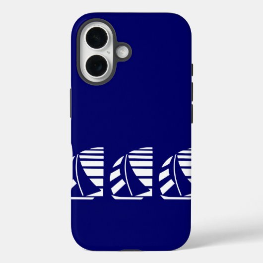 Nautical Racing Boats iPhone Case (Achterkant)