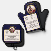 Nautical Recept Keepsake Sjabloon Foto toevoegen N Ovenwant & Pannenlap Set (Voorkant / Achterkant)