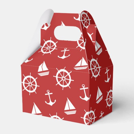 Nautical Red Anchor Cadebox Bedankdoosjes (Achterkant)