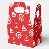 Nautical Red Anchor Cadebox Bedankdoosjes (Geopend)