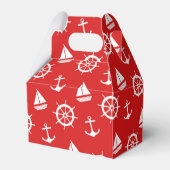 Nautical Red Anchor Cadebox Bedankdoosjes (Voorkant Zijde)