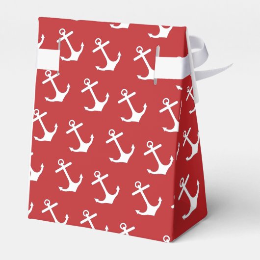 Nautical Red Anchor Cadebox Bedankdoosjes (Achterkant)
