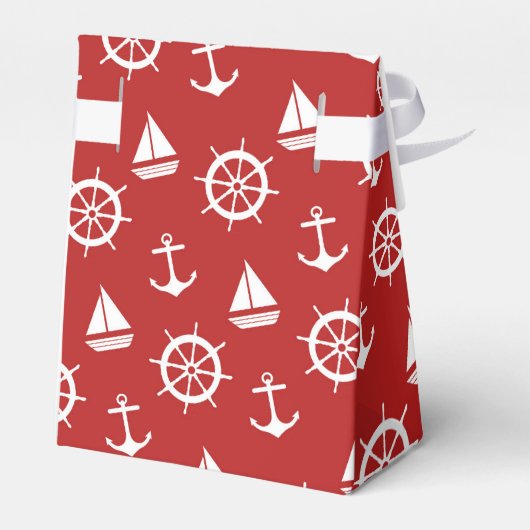 Nautical Red Anchor Cadebox Bedankdoosjes (Achterkant)