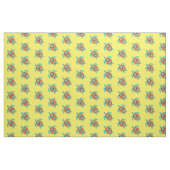 Nautical Red and Blue Zee Turtle Pattern on Yellow Stof (Fat Quarter)