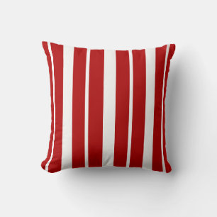 Nautical Red en White Striped ThrowPillow Kussen