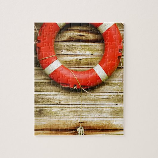 Nautical Red Life Ring Legpuzzel (Verticaal)