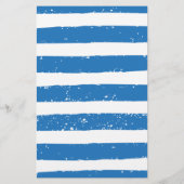 Nautical Red Lighthouse Blue Stripes Wedding Menu (Achterkant)