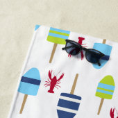 Nautical Red Lobster Buoy Fun Summer Beach House Strandlaken (In situ)