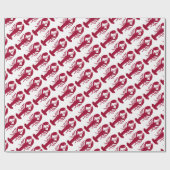 Nautical Red Lobster Cadeaupapier (Vlak)