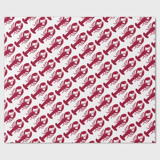 Nautical Red Lobster Cadeaupapier (Vlak)