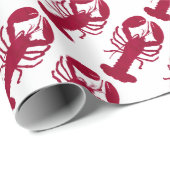 Nautical Red Lobster Cadeaupapier (Rol Hoek)