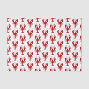 Nautical Red Lobster Marine Theme Tissuepapier
