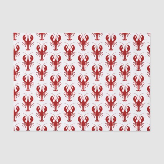 Nautical Red Lobster Marine Theme Tissuepapier (Voorkant)